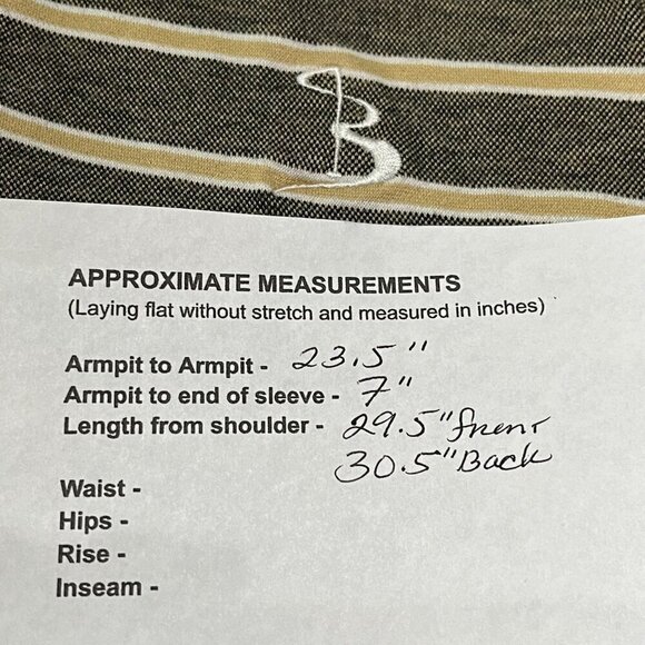 VTG Joey Rodolfo 1879 Brown Striped Short Sleeve Golf Polo Shirt 70s - Picture 11 of 11